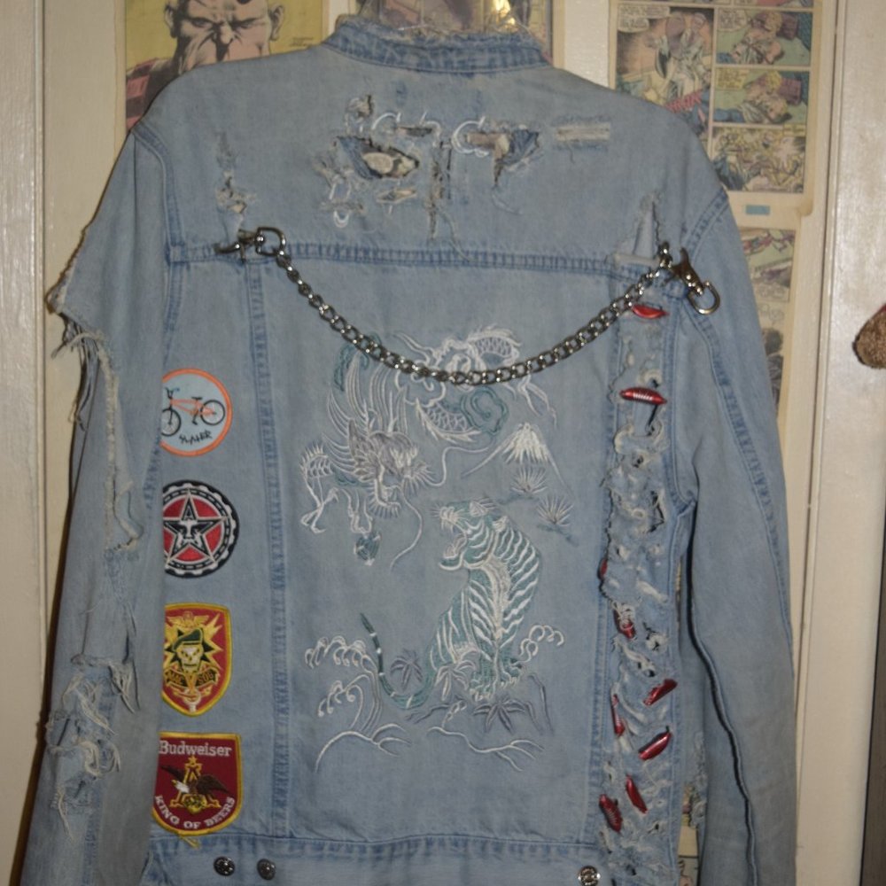 Pac Sun Custom Jean jacket - Picture 2 of 2